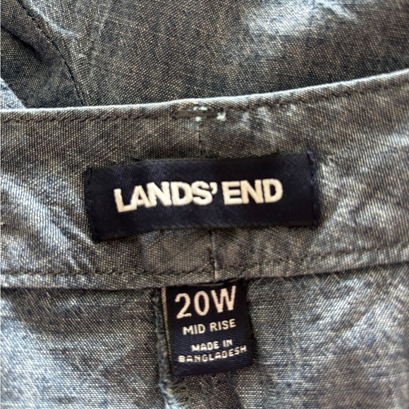 Lands' End Chambray Shorts Relaxed Fit, size 20W - Picture 3 of 7